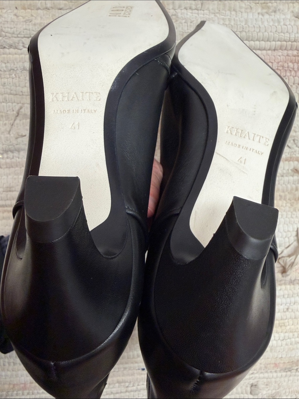 $1,280 Khaite Dallas Leather Black Boots EU 41 US 11-11.5 - Picture 6 of 11